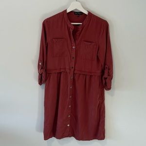 Velvet Heart Maroon Shirt Dress